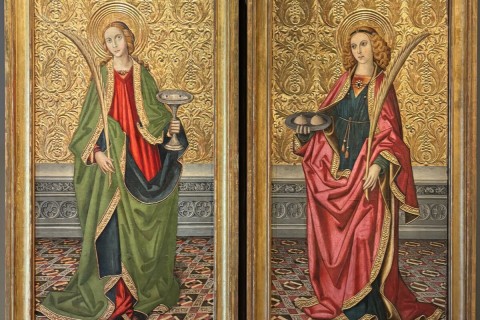 Vergós Workshop, "St. Lucy" and "St. Agatha" ~1500, Art Institute of Chicago