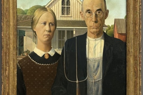 Grant Wood "American Gothic" 1930, Art Institute of Chicago