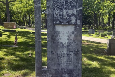 Elvehjem marker, Forest Hills Cemetery, Madison WI
"Give us then the hills to climb and the strenth to climb them."