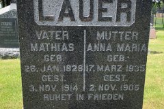 Mathias (1818-1914) and Anna Maria (1835-1905) Lauer