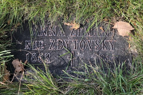 Anna Zeman nee Zbytovsky 1862-1941, Zoar Moravian Church Cemetery, Laketown Township, Carver County, Minnesota