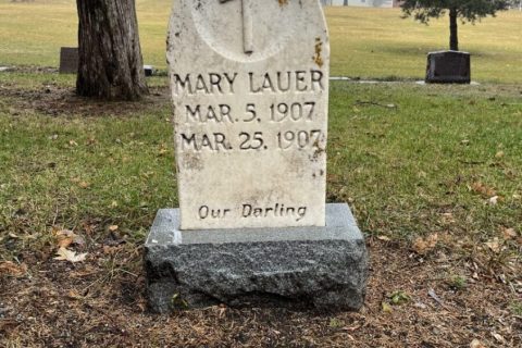 Mary Lauer 1907, St. Agnes Cemetery, Roscoe, Stearns County, Minnesota