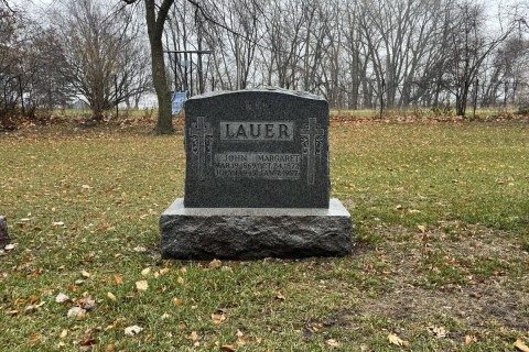 John and Margaret Lauer, St. Agnes Cemetery, Roscoe, Stearns County, Minnesota